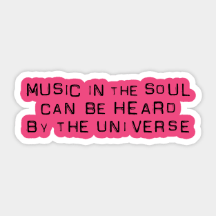 MUSIC IN THE UNIVERSE Sticker